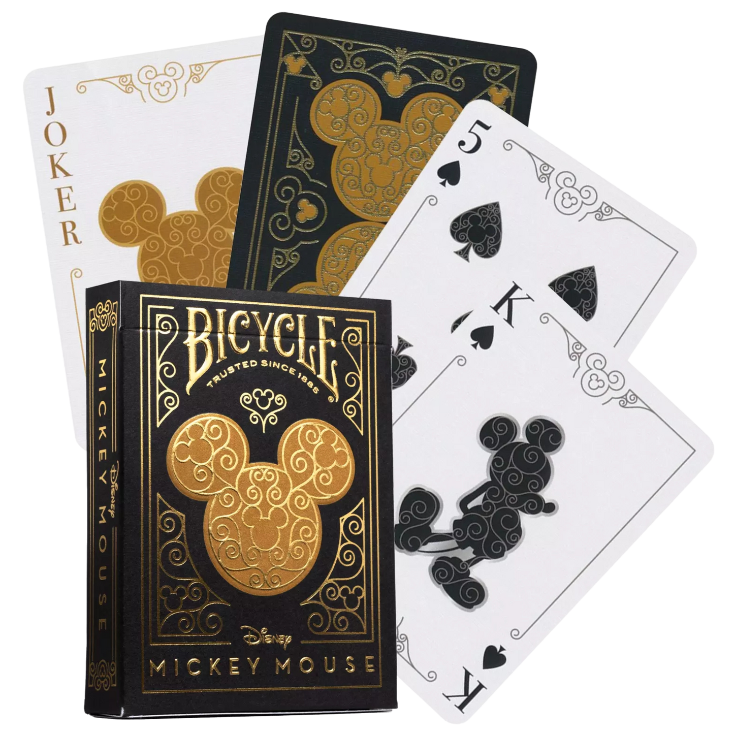 Disney Classic - Mickey Mouse Black & Gold – Bicycle Collectors Deck