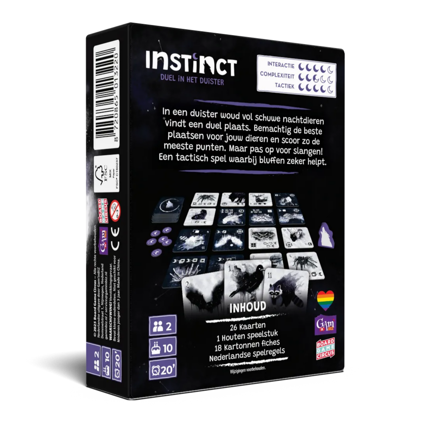 Instinct: duel in het duister van Gamin'BIZ uitleg in het Nederlands van dit kaartspel voor 2 spelers