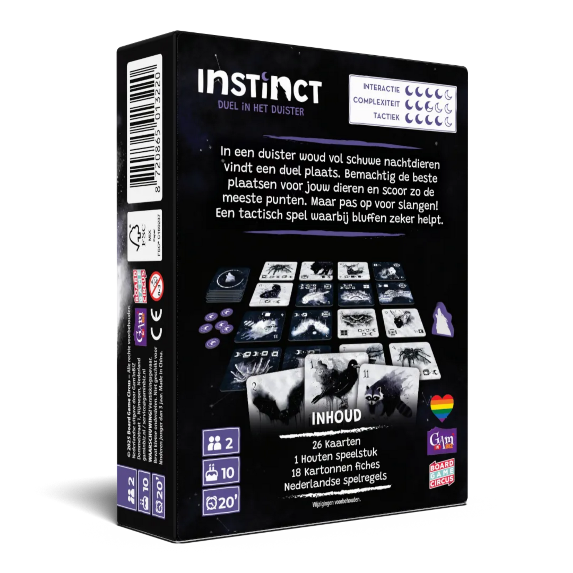 Instinct: duel in het duister van Gamin'BIZ uitleg in het Nederlands van dit kaartspel voor 2 spelers
