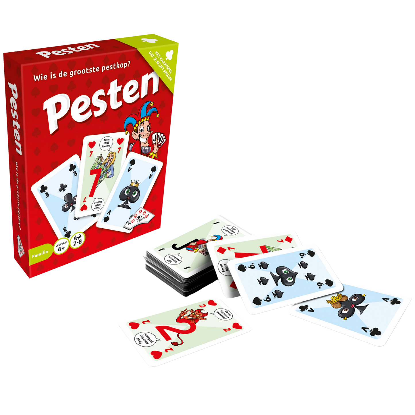 Pesten kaartspel kinderen 6 jaar en ouder Identity Games uitleg Nederlands