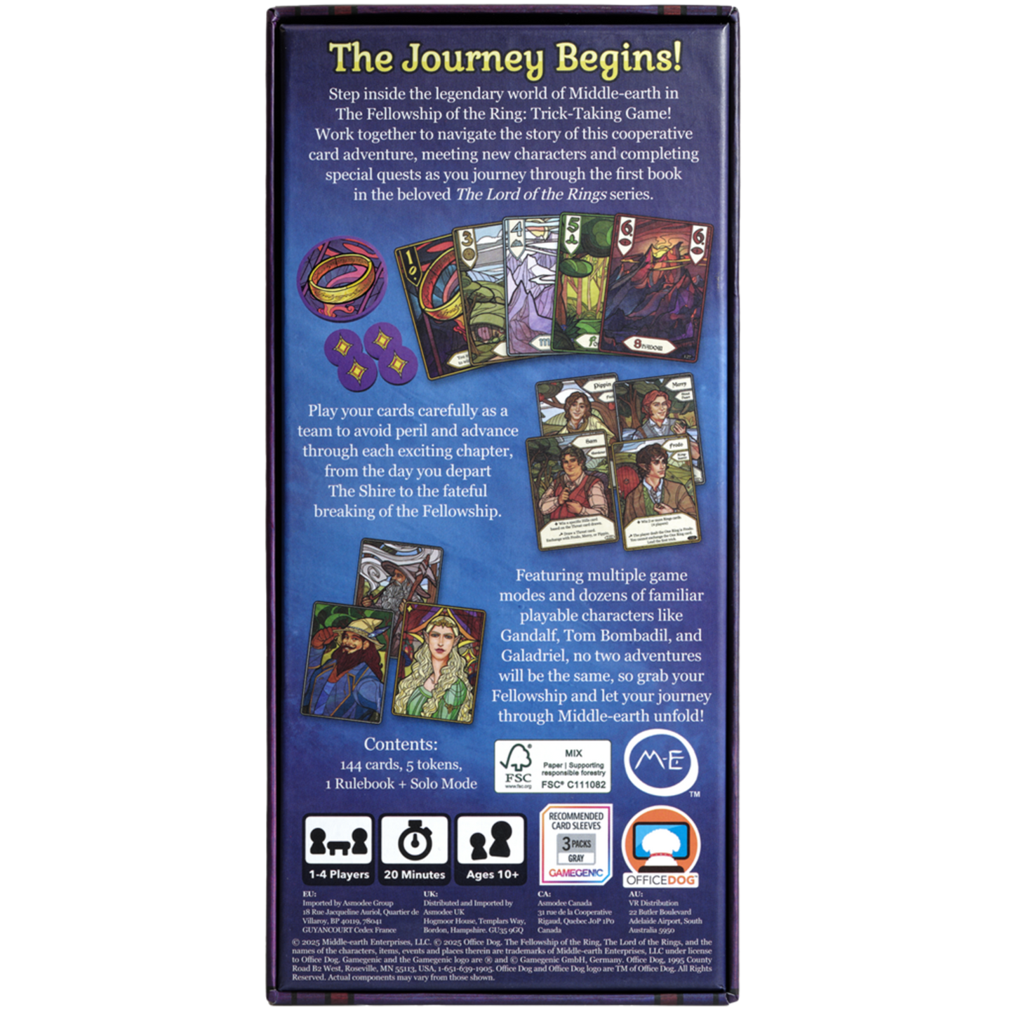 The Lord of the Rings: The Fellowship of the Ring - Trick-Taking Game kaartspel vergelijkbaar met De Crew Asmodee Nederland uitleg in het Engels