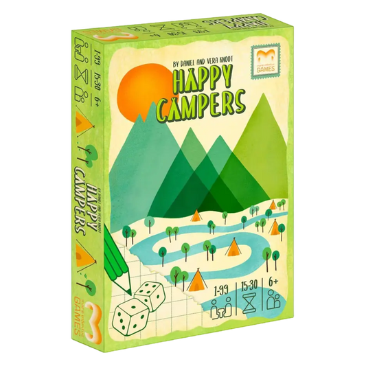 Happy Campers spel van Daniel Knoot dobbelspel